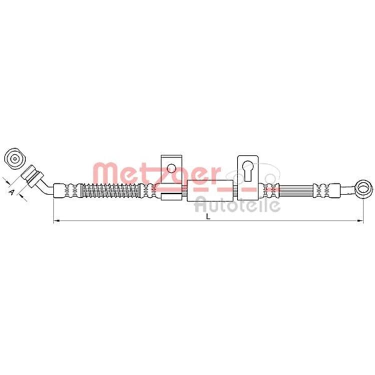 Metzger Bremsschlauch vorne rechts Kia Sorento Metzger Bremsschlauch vorne rechts Kia Sorento von METZGER