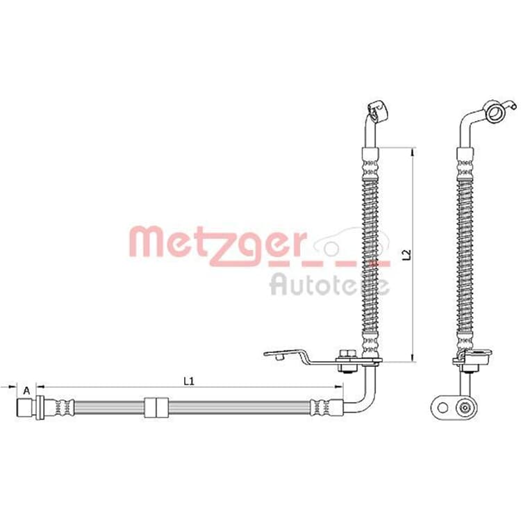 Metzger Bremsschlauch vorne rechts Mazda 6 Metzger Bremsschlauch vorne rechts Mazda 6 von METZGER