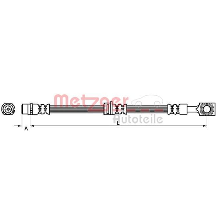 Metzger Bremsschlauch vorne rechts Opel Astra Zafira Metzger Bremsschlauch vorne rechts Opel Astra Zafira von METZGER