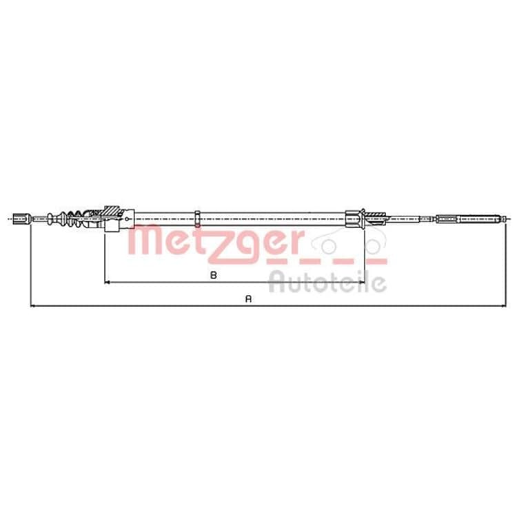 Metzger Bremsseil f?r Trommelbremse hinten Seat Cordoba Ibiza VW Polo Metzger Bremsseil f?r Trommelbremse hinten Seat Cordoba Ibiza VW Polo von METZGER
