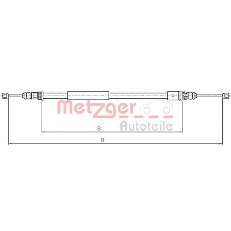 Metzger Bremsseil hinten Citroen Saxo Peugeot 106 von METZGER