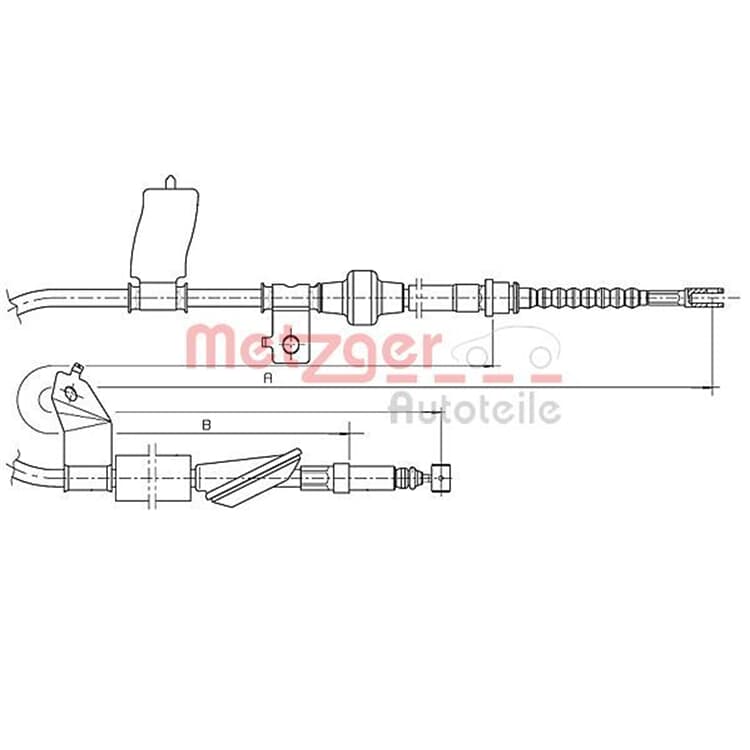 Metzger Bremsseil hinten  links Honda Civic von METZGER