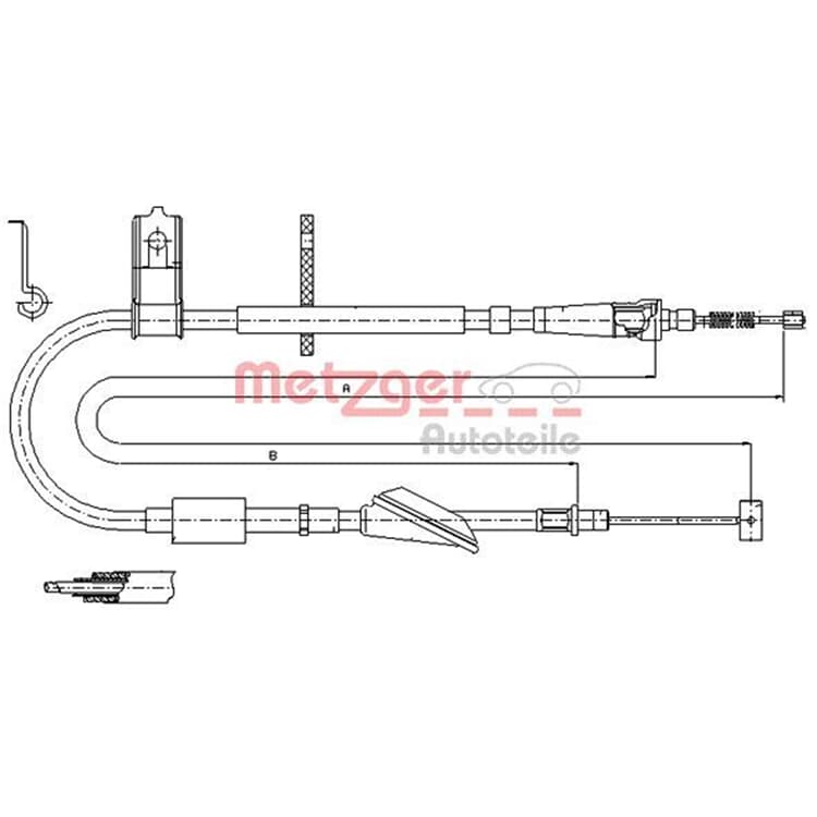 Metzger Bremsseil hinten links Suzuki Ignis II Metzger Bremsseil hinten links Suzuki Ignis II von METZGER
