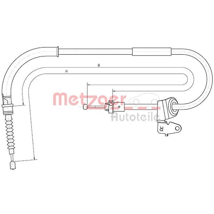 Metzger Bremsseil hinten rechts Mini R50 R53 Metzger Bremsseil hinten rechts Mini R50 R53 von METZGER