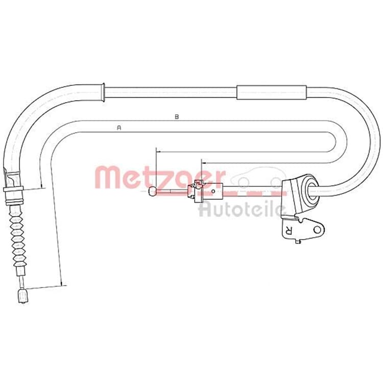 Metzger Bremsseil hinten rechts Mini R50 R53 von METZGER