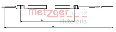Metzger Bremszug hinten links [Hersteller-Nr. 10.4137] für BMW von METZGER