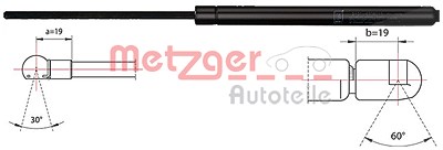Metzger Gasfeder, Koffer-/Laderaum [Hersteller-Nr. 2110487] für Audi von METZGER