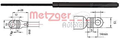 Metzger Gasfeder, Koffer-/Laderaum [Hersteller-Nr. 2110283] für BMW von METZGER