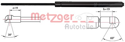 Metzger Gasfeder, Koffer-/Laderaum [Hersteller-Nr. 2110449] für Peugeot von METZGER