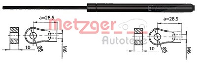 Metzger Gasfeder, Motorhaube [Hersteller-Nr. 2110405] für Audi von METZGER