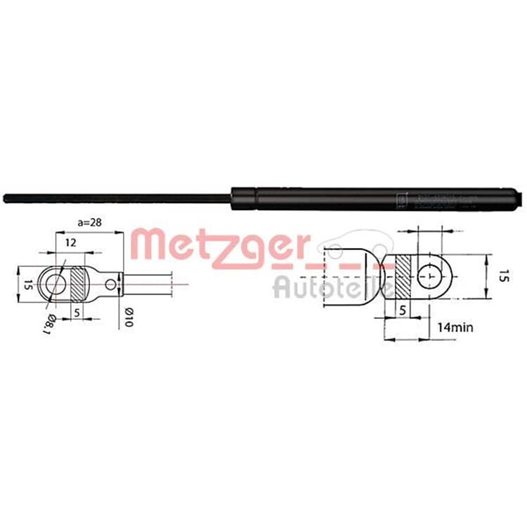 Metzger Gasfeder f?r Motorhaube Audi 80 Cabriolet Coupe Metzger Gasfeder f?r Motorhaube Audi 80 Cabriolet Coupe von METZGER