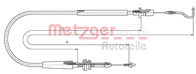 Metzger Gaszug [Hersteller-Nr. 11.0636] für VW von METZGER