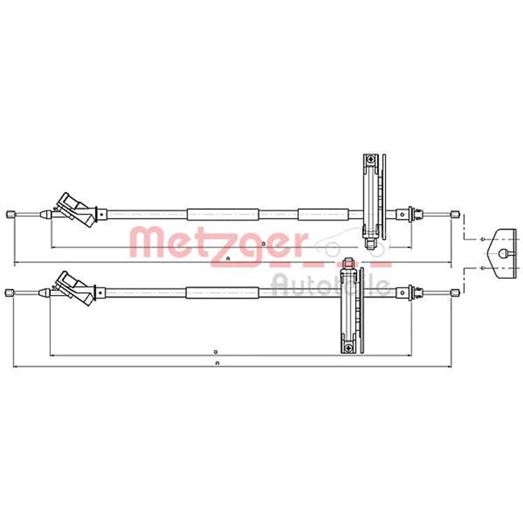 Metzger Handbremsseil hinten Ford Focus von METZGER