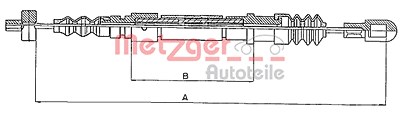Metzger Handbremsseil Scheibenbremse Hinterachse [Hersteller-Nr. 10.824] für Volvo von METZGER