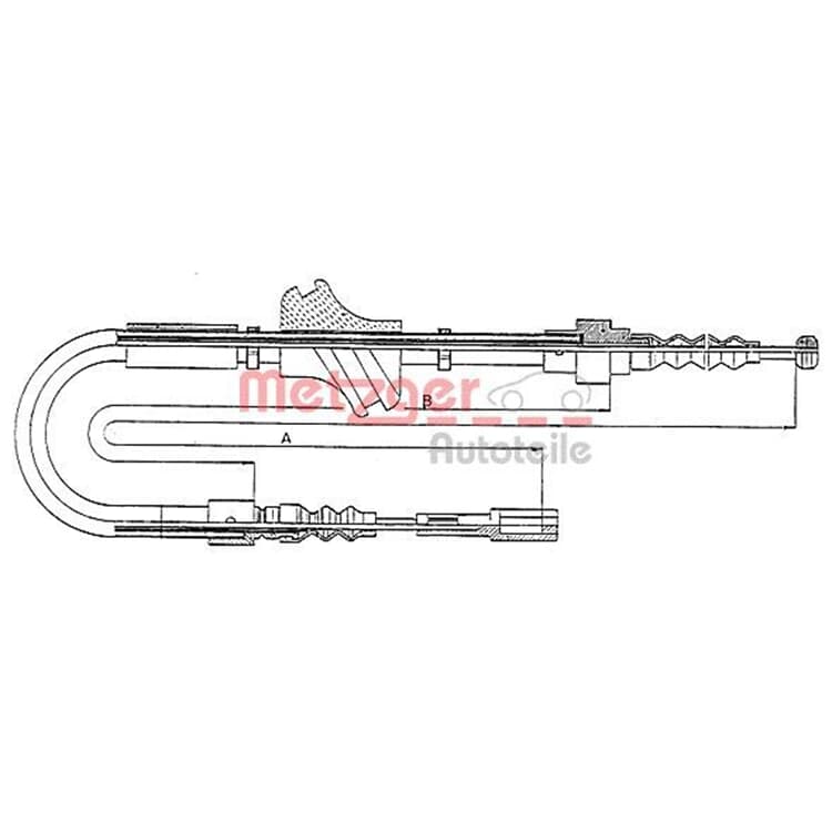 Metzger Handbremsseil hinten Audi 100 200 Metzger Handbremsseil hinten Audi 100 200 von METZGER