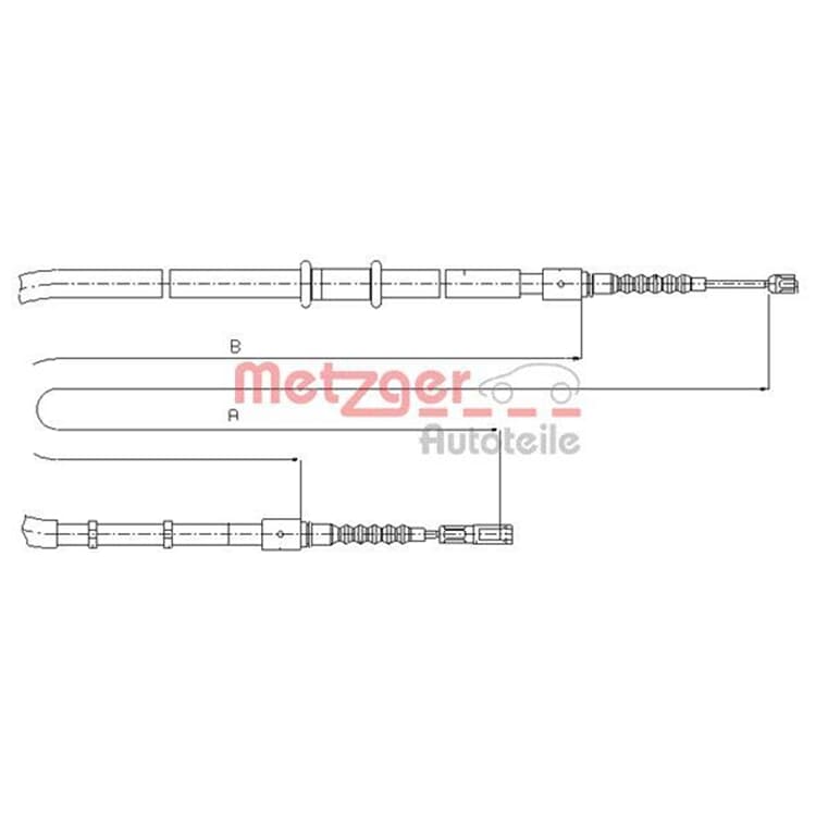 Metzger Handbremsseil hinten Audi 80 Metzger Handbremsseil hinten Audi 80 von METZGER