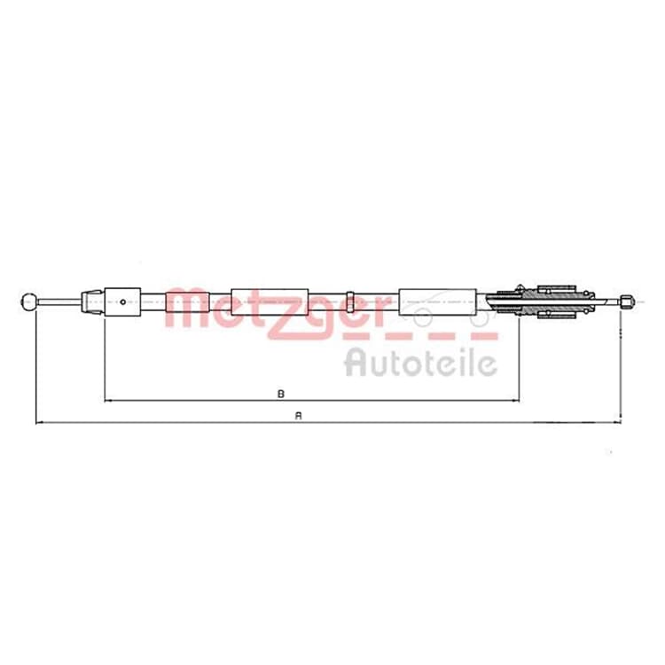 Metzger Handbremsseil hinten Audi Q7 Metzger Handbremsseil hinten Audi Q7 von METZGER
