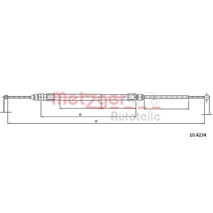 Metzger Handbremsseil hinten BMW 1er Metzger Handbremsseil hinten BMW 1er von METZGER