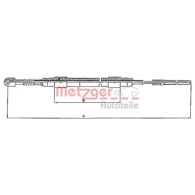 Metzger Handbremsseil hinten BMW 3er E30 Metzger Handbremsseil hinten BMW 3er E30 von METZGER