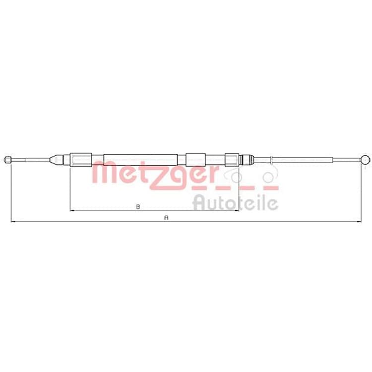 Metzger Handbremsseil hinten BMW 3er E90 von METZGER