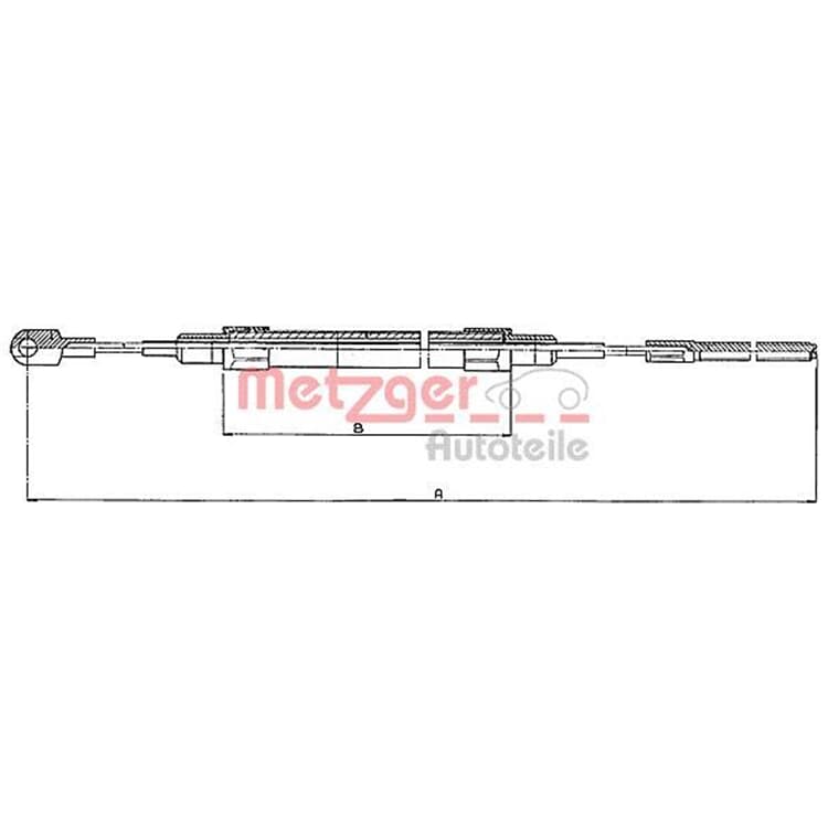 Metzger Handbremsseil hinten BMW 5er 6er Metzger Handbremsseil hinten BMW 5er 6er von METZGER