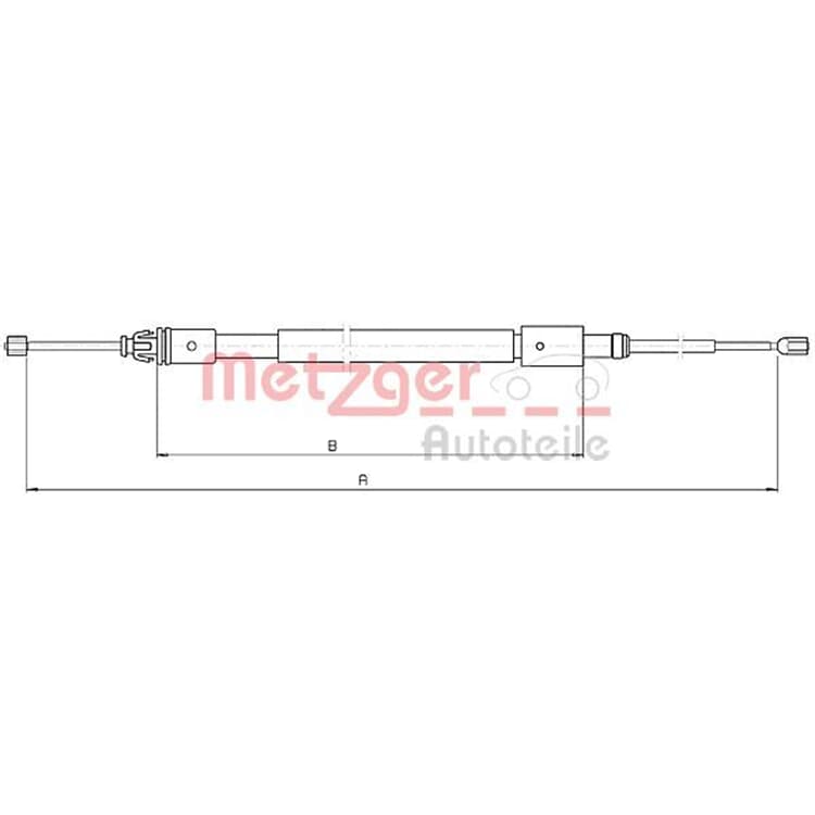 Metzger Handbremsseil hinten Citroen C3 Metzger Handbremsseil hinten Citroen C3 von METZGER