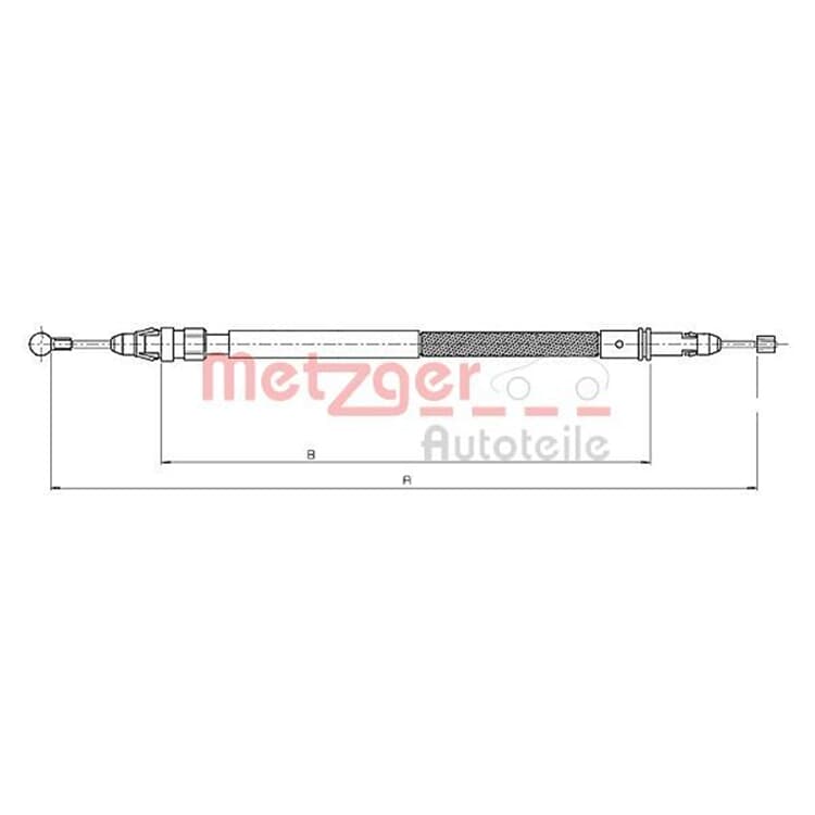 Metzger Handbremsseil hinten Citroen C8 Lancia Phedra Peugeot 807 Metzger Handbremsseil hinten Citroen C8 Lancia Phedra Peugeot 807 von METZGER