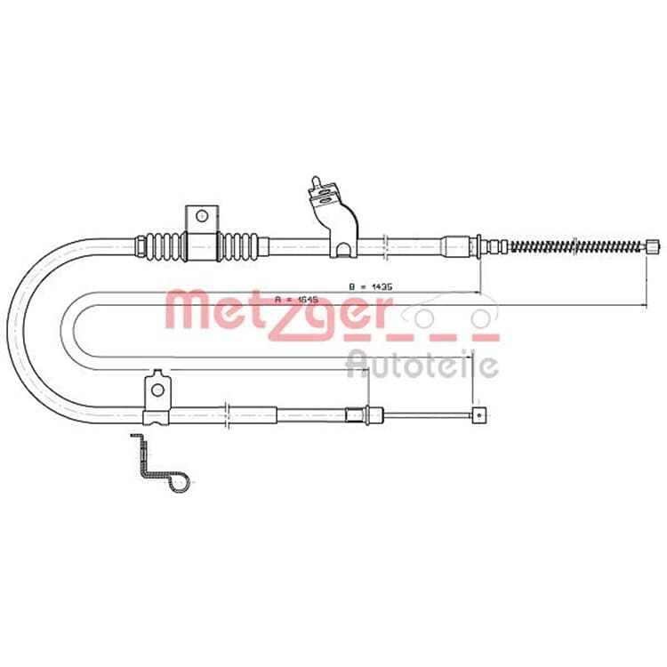 Metzger Handbremsseil hinten Citroen Mitsubishi Peugeot Metzger Handbremsseil hinten Citroen Mitsubishi Peugeot von METZGER