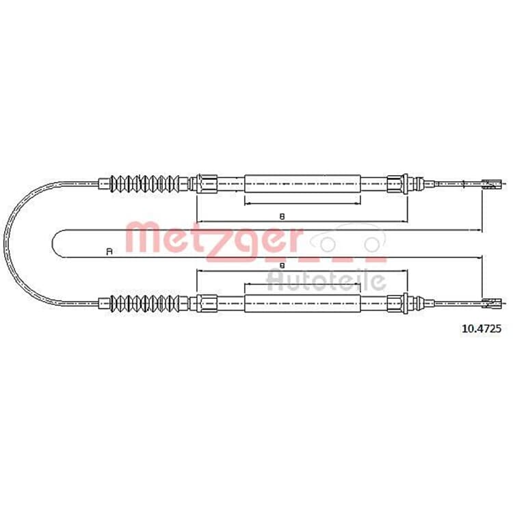 Metzger Handbremsseil hinten Fiat Ducato Metzger Handbremsseil hinten Fiat Ducato von METZGER