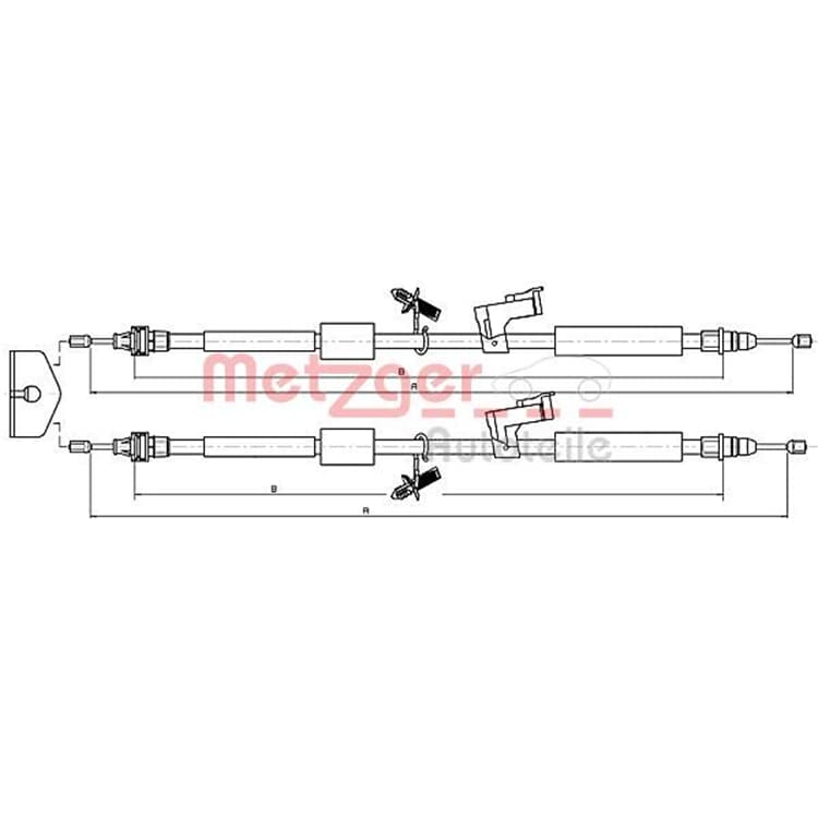 Metzger Handbremsseil hinten Ford C-Max Focus von METZGER