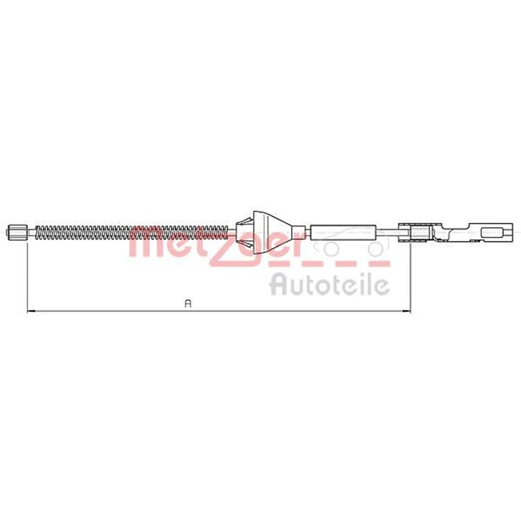 Metzger Handbremsseil hinten Ford Focus Metzger Handbremsseil hinten Ford Focus von METZGER