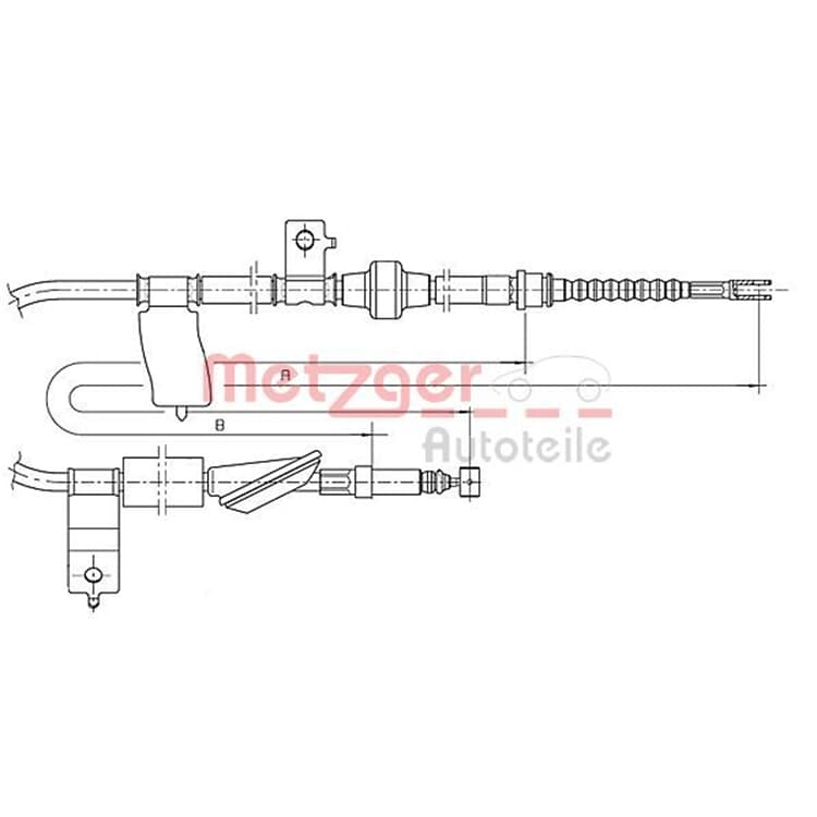Metzger Handbremsseil hinten Honda Civic Metzger Handbremsseil hinten Honda Civic von METZGER