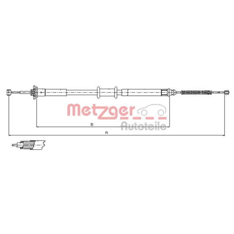 Metzger Handbremsseil hinten Lancia Ypsilon Metzger Handbremsseil hinten Lancia Ypsilon von METZGER