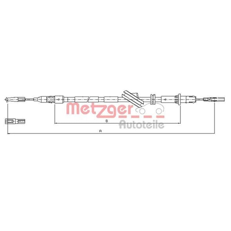 Metzger Handbremsseil hinten Mercedes Cls E-Klasse Metzger Handbremsseil hinten Mercedes Cls E-Klasse von METZGER