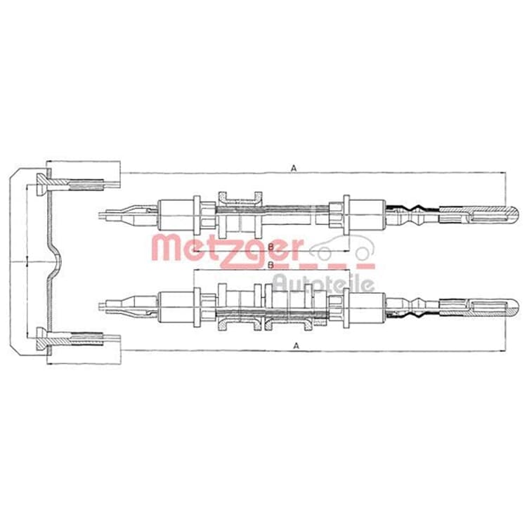 Metzger Handbremsseil hinten Opel Calibra Vectra Metzger Handbremsseil hinten Opel Calibra Vectra von METZGER