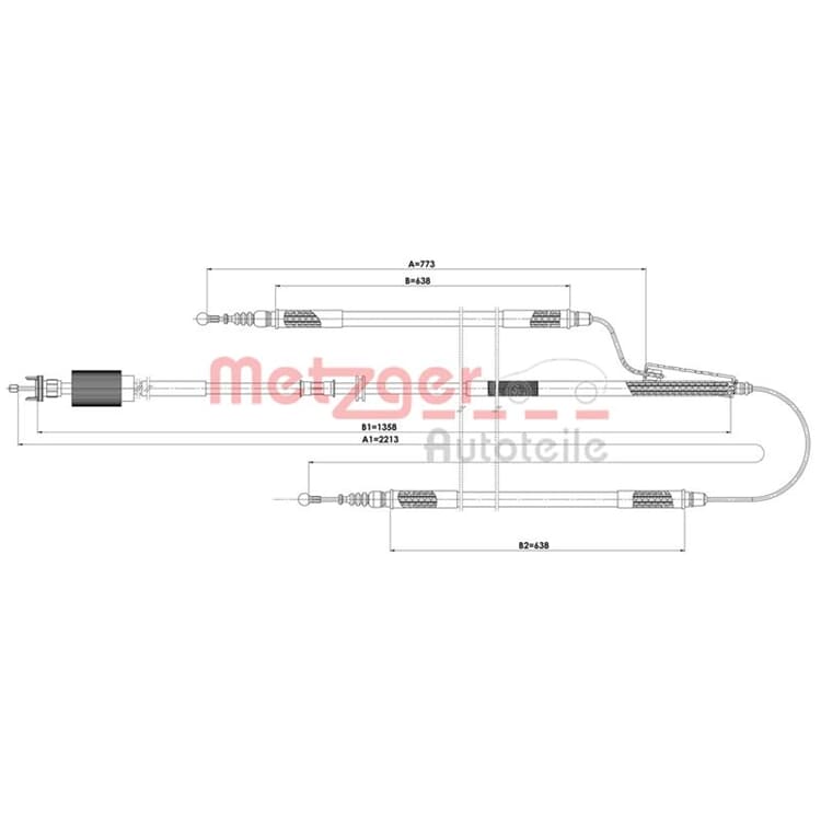 Metzger Handbremsseil hinten Opel Insignia von METZGER