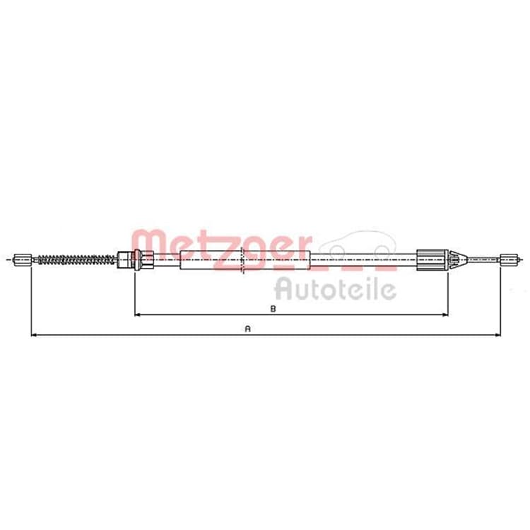 Metzger Handbremsseil hinten Renault Twingo Metzger Handbremsseil hinten Renault Twingo von METZGER