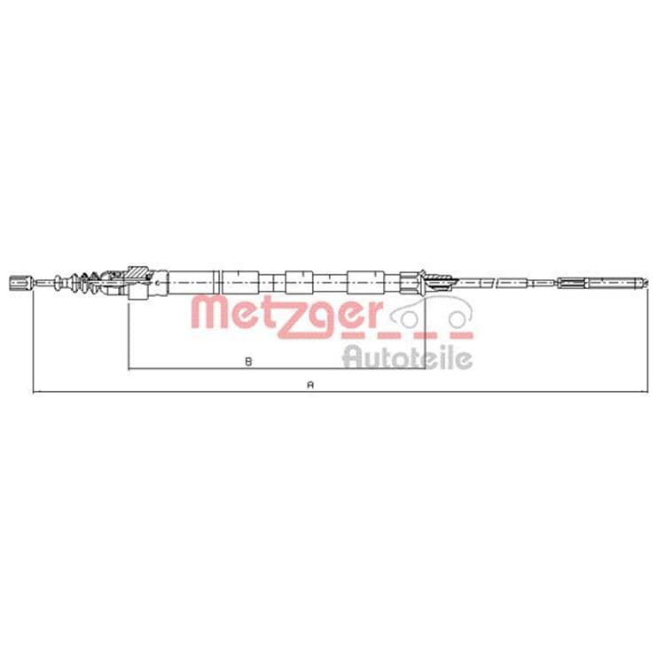 Metzger Handbremsseil hinten VW Golf 3 Metzger Handbremsseil hinten VW Golf 3 von METZGER