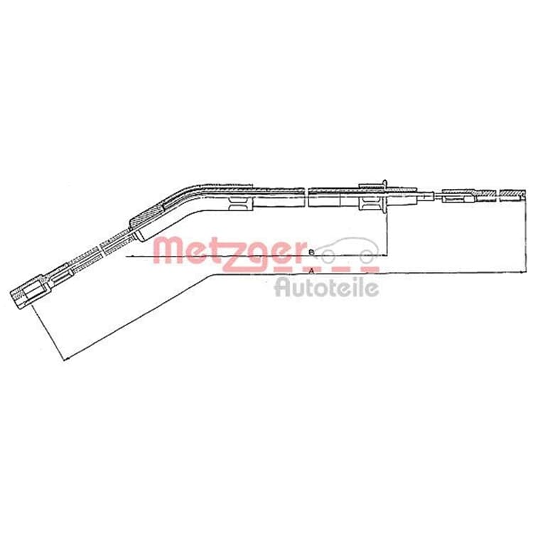 Metzger Handbremsseil hinten VW K?fer Metzger Handbremsseil hinten VW K?fer von METZGER