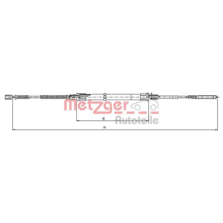 Metzger Handbremsseil hinten VW Passat 35i Metzger Handbremsseil hinten VW Passat 35i von METZGER