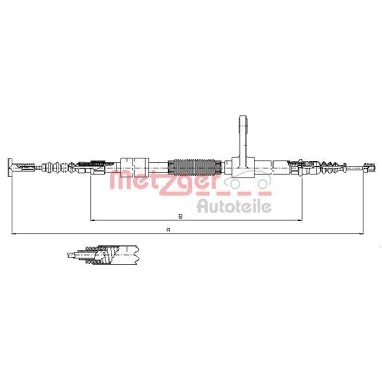 Metzger Handbremsseil hinten links Alfa Romeo 147 Metzger Handbremsseil hinten links Alfa Romeo 147 von METZGER