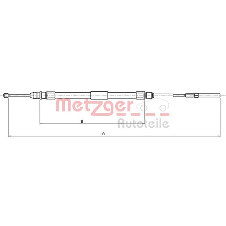 Metzger Handbremsseil hinten links BMW 3er E46 Metzger Handbremsseil hinten links BMW 3er E46 von METZGER