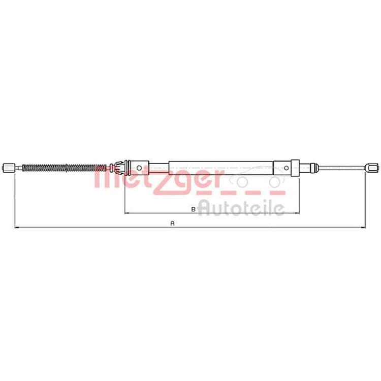 Metzger Handbremsseil hinten links Citroen Xsara Metzger Handbremsseil hinten links Citroen Xsara von METZGER
