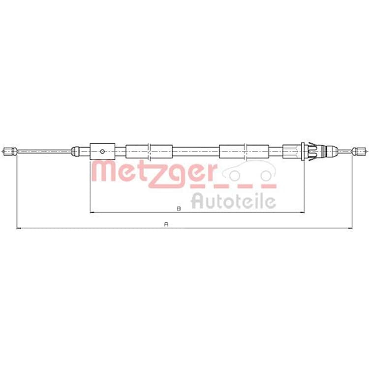 Metzger Handbremsseil hinten links Citroen Xsara Metzger Handbremsseil hinten links Citroen Xsara von METZGER
