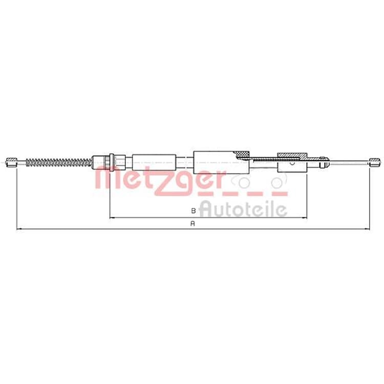 Metzger Handbremsseil hinten links Citroen Zx Peugeot 306 von METZGER