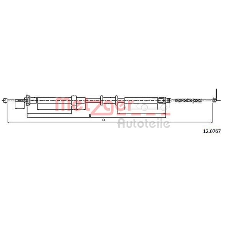 Metzger Handbremsseil hinten links Fiat Panda Metzger Handbremsseil hinten links Fiat Panda von METZGER