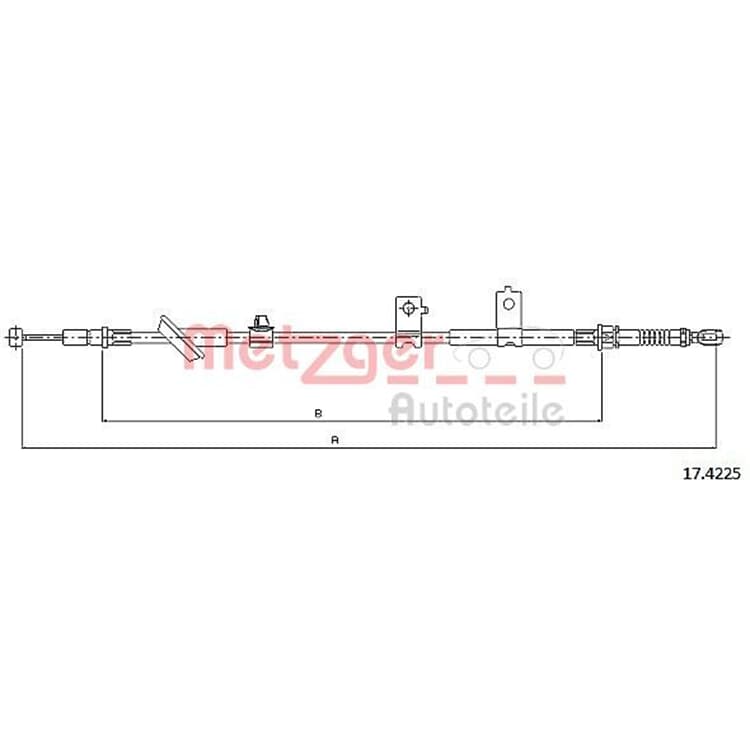 Metzger Handbremsseil hinten links Honda Jazz Metzger Handbremsseil hinten links Honda Jazz von METZGER