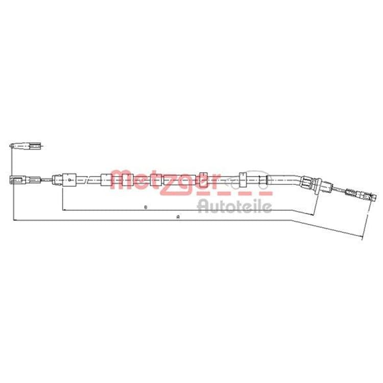 Metzger Handbremsseil hinten links Mercedes M-Klasse Metzger Handbremsseil hinten links Mercedes M-Klasse von METZGER