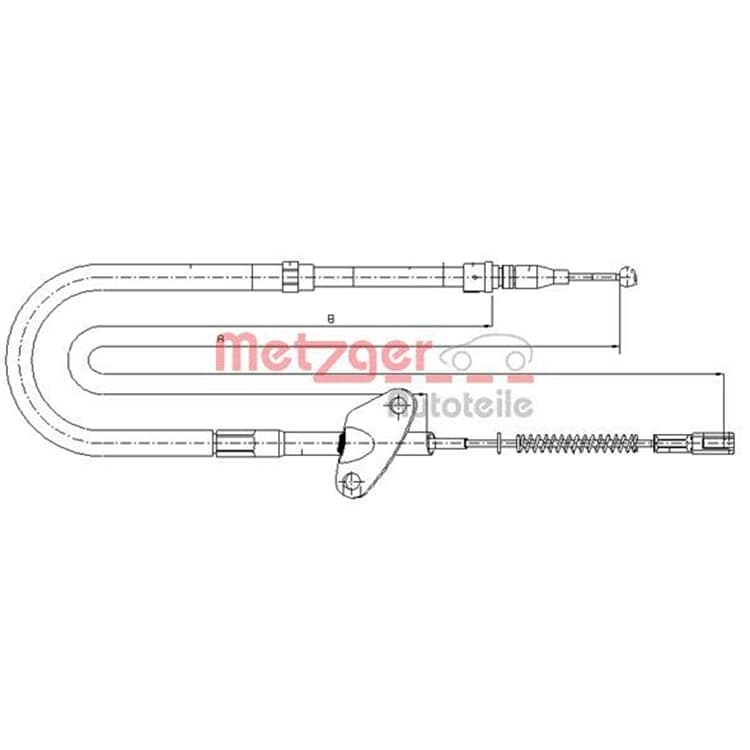 Metzger Handbremsseil hinten links Mercedes T1 Metzger Handbremsseil hinten links Mercedes T1 von METZGER