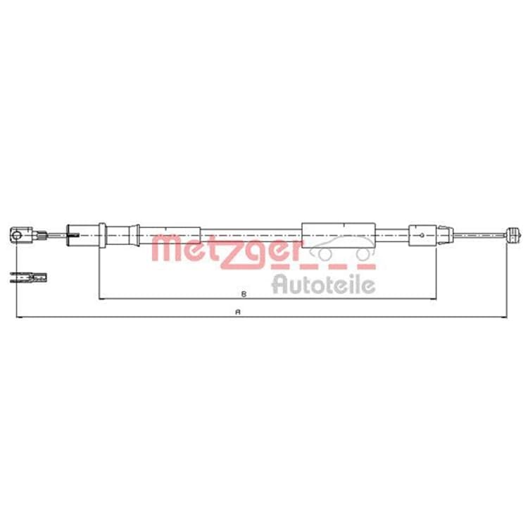 Metzger Handbremsseil hinten links Mercedes Vito von METZGER